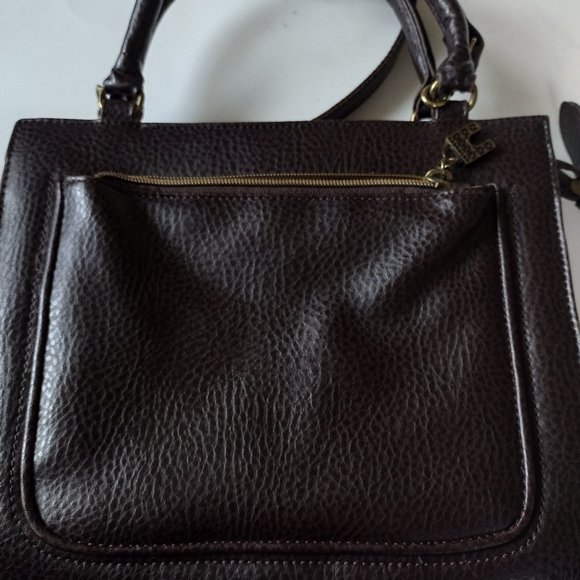 Relic By Fossil Handmade Pebble Leather Brown Satchel Shoulder Bag Purse - Picture 8 of 8